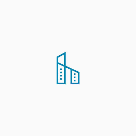Letter H Building Logo Icon Design Template Vector Illustrationのイラスト素材