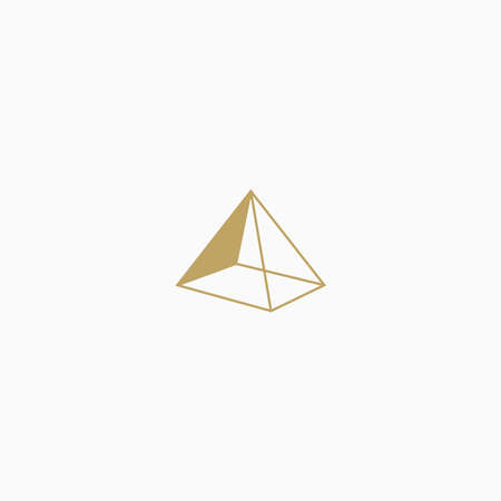 Abstract polygonal Prism Logo Icon Design Template. Triangle, Line, Modern Vector Illustrationのイラスト素材