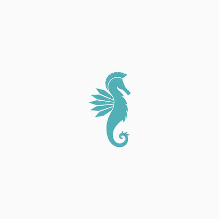 Animal Sea horse Logo Icon Design Template. flat, marine, fish Vector Illustrationのイラスト素材