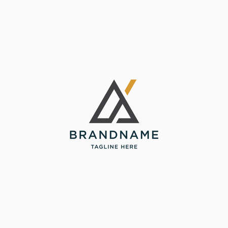 Letter A triangle initial logo design template vector illustrationのイラスト素材