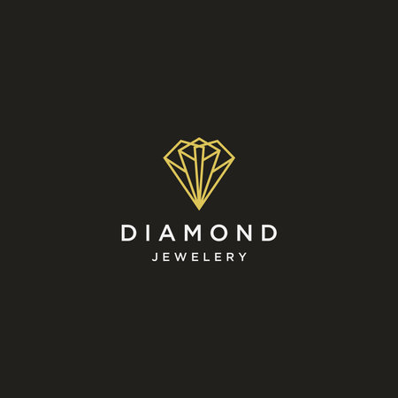 Luxurious gold diamond logo icon design template vector illustrationのイラスト素材