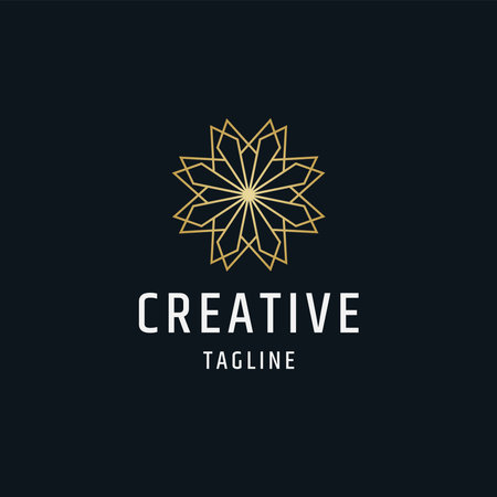 Abstract Gold ornament logo icon design template. Jewelry, Spa, cosmetic, hotel, elegant, luxury vector illustrationのイラスト素材