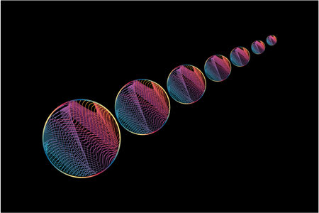 abstract background with circles and lines, vector illustration, clip-artのイラスト素材