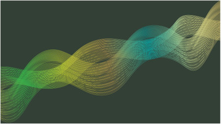 Abstract vector background with flowing lines. Vector illustration for your design.のイラスト素材