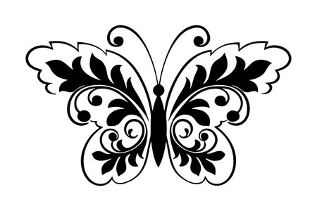 Decorative element for design. Vector illustration. Black and white.のイラスト素材