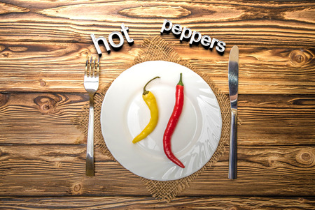 vegetables on the plate  a wooden tableの写真素材