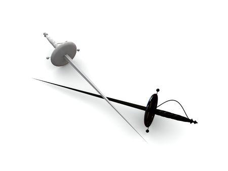 black and white duel. 3d