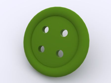 green button. 3dの写真素材