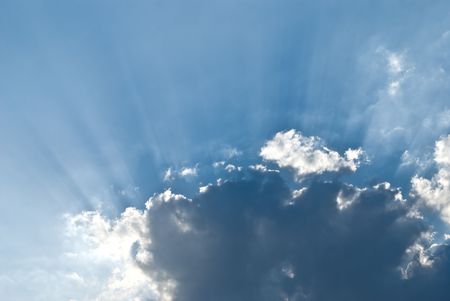 sunlight skyの写真素材