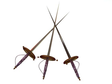 three swords. 3d