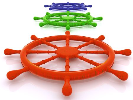 RGB rudders. 3Dの写真素材