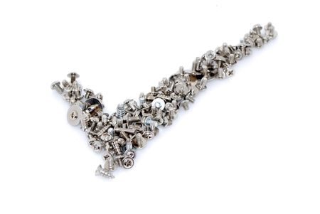 correct symbol. chrome screwsの写真素材