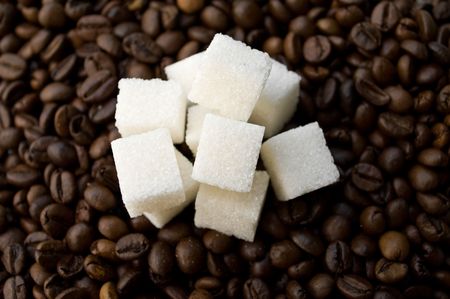 coffee with sugarの写真素材