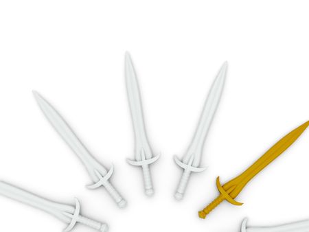 swords. 3dの写真素材