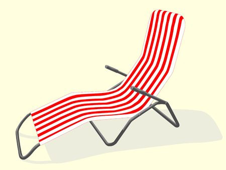 striped deck-chair. vector