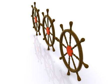 rudders leadership. 3Dの写真素材