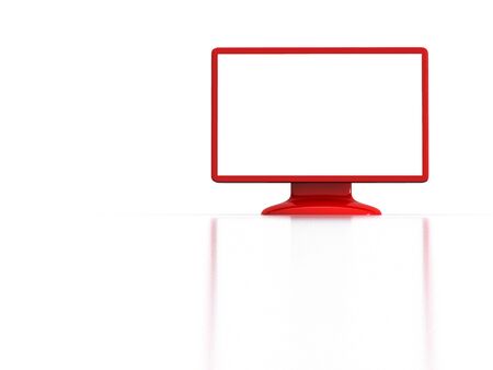LCD monitor. technology office. 3Dの写真素材