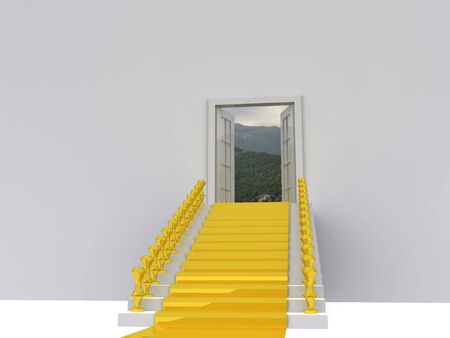 stair to sky. 3dの写真素材
