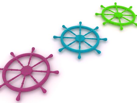 rudders. 3Dの写真素材