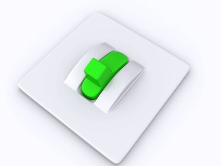 single switch. 3dの写真素材