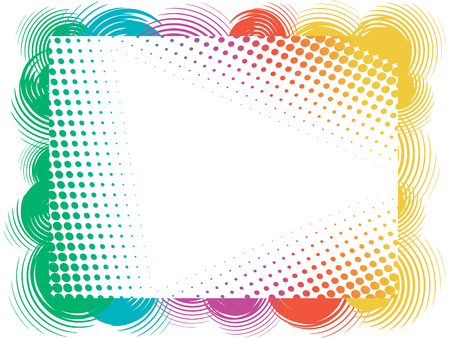 abstract rainbow circle card. Vectorのイラスト素材