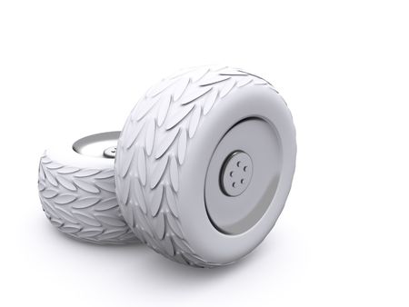 car wheels. 3dの写真素材
