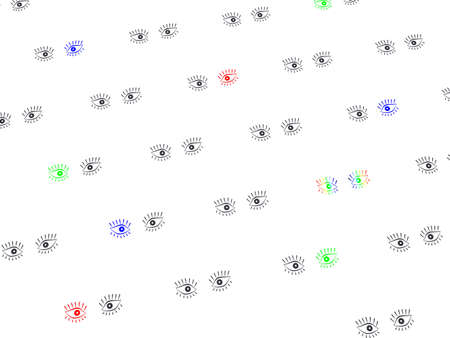 abstract eyes with eyelashes. 3dの写真素材