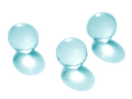 blue drops. Water macroの写真素材