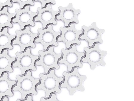 silver gears. 3dの写真素材