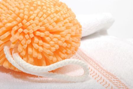 bath sponge. Nature relaxationの写真素材