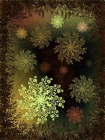 winter paperの写真素材