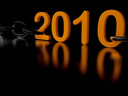 link 2010  in chain. 3dの写真素材