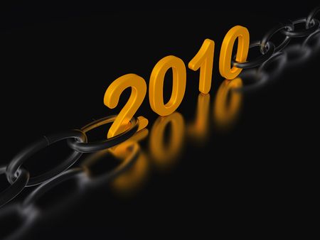 link 2010  in chain. 3dの写真素材