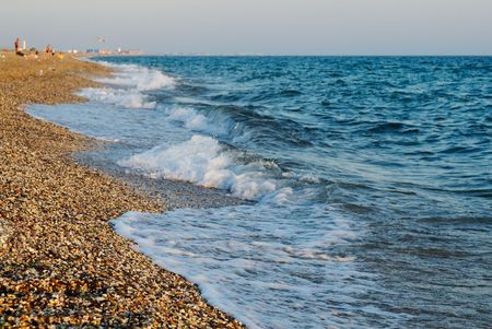 pebbles beach. natureの写真素材