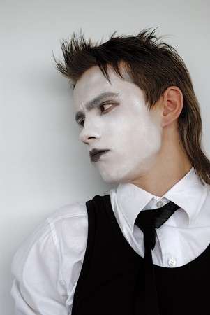 pensive dramatic mime actor. Close-upの写真素材