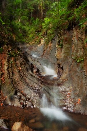 falling water as waterscape. waterfall