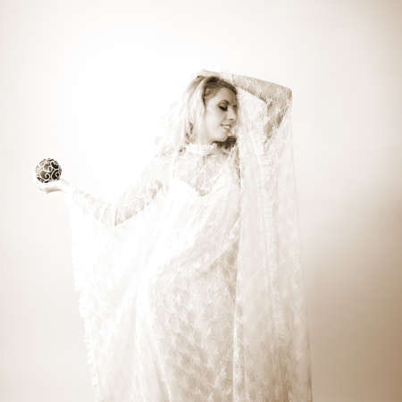 portrait of attractive young woman. indoor shot