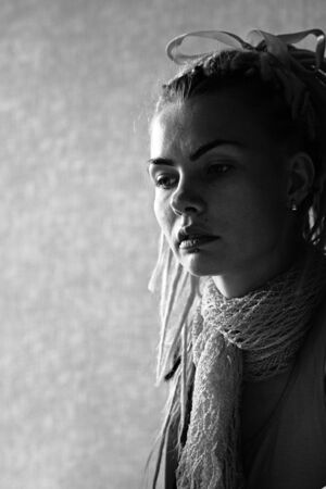 portrait of attractive young woman. indoor shotの写真素材