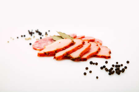 cut pieces of meat with spicesの写真素材