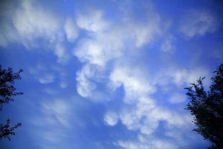 beautiful blue heaven background with clouds