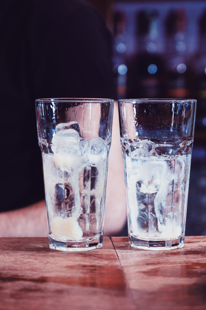 alcohol drink on bar. cocktailの写真素材