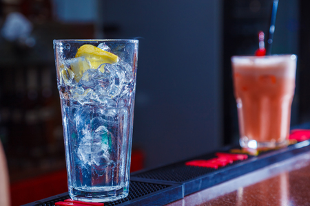 alcohol drink on bar. cocktailの写真素材