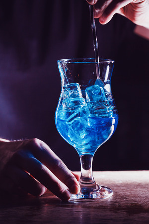 alcohol drink on bar. cocktailの写真素材