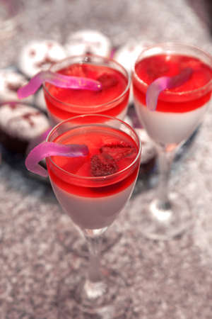Themed puddings in a glass. Halloween.の写真素材