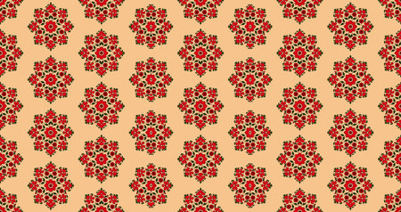 Seamless pattern tile with mandalas. Vintage decorative elements. Hand drawn background. Islam,...