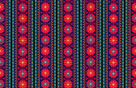 Abstract dotted geometric small line shape motif pattern ultimate blue background. Square ornament geometrical manly fabric design. Ladies dress, man shirt, silk scarf simple geo allover print blockの写真素材