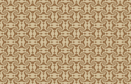 Beautiful blue floral seamless pattern on brown background.geometric ethnic oriental pattern traditional.Aztec style,abstract,vector,illustration.design for texture,fabric,clothing,wrapping,carpet.の写真素材