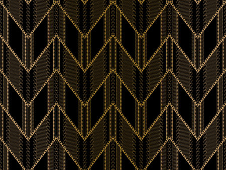 Seamless abstract geometric pattern. Illustration.Tribal ethnic seamless stripe pattern. Vector illustration for horizontal stripe ornament design. Aztec tribal sign on white background. Black colors.の写真素材