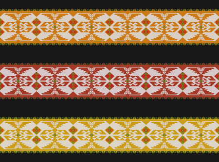 Colorful knitted embroidery.geometric ethnic oriental pattern traditional background.Aztec style...