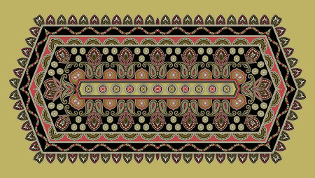 Ethnic Print Fabric Pattern. Geometric seamless ornament for ceramics, wallpaper, textile, web, cards. Ethnic pattern. Border ornament. Native american design, Navajo. Mexican motif, Aztec ornamentの写真素材